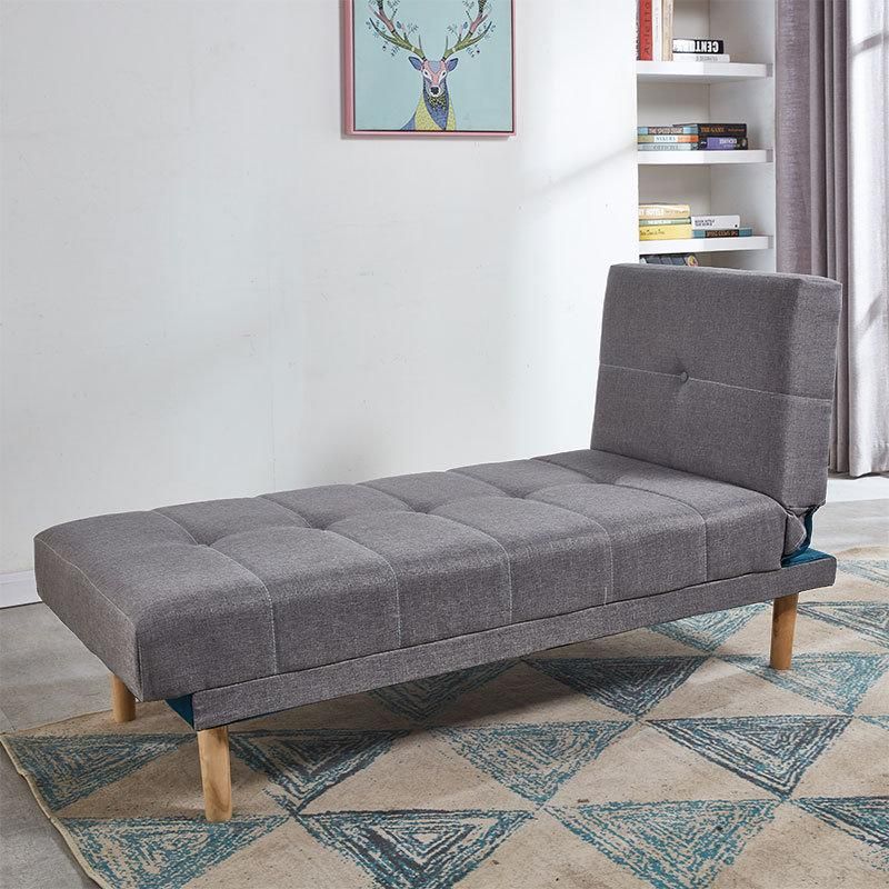 Modern Home Bedroom Furniture Black Leather Folding Bed Sofa for Living Room