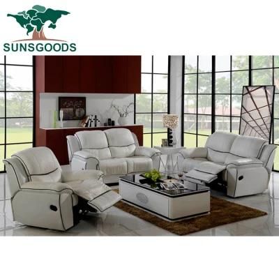 Wholesale Price 6 Seaters Modern Style Luxury Chaise Sofa Leather Recliner Furniture