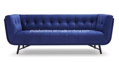 Home Furniture Living Room Single Sofa Bed Blue Velvet Sofa
