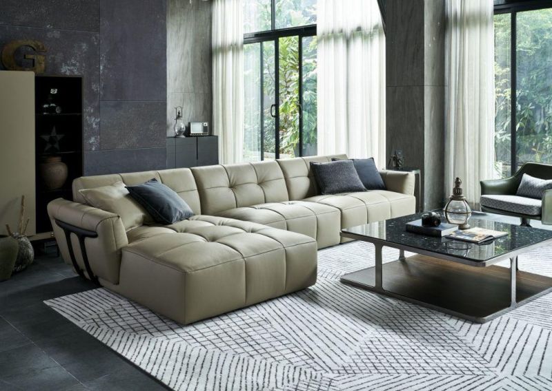 PF95 3+Couch Leather Sofas, Latest Design Sofas, Living Set in Home and Hotel Furniture Customization