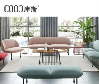 Chinese Modern Business Furniture Fabric Office Double Couch Sofa
