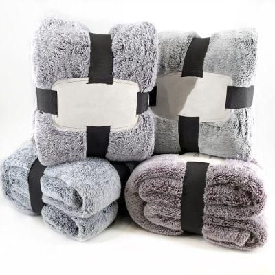 Super Soft 100% Polyester Plush Fuzzy Sofa Bedding Flannel Fur Blanket