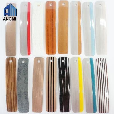 High Proportion / High Glossy Solid/Wood Grain Color Acrylic PVC Edge Banding Furniture Parts