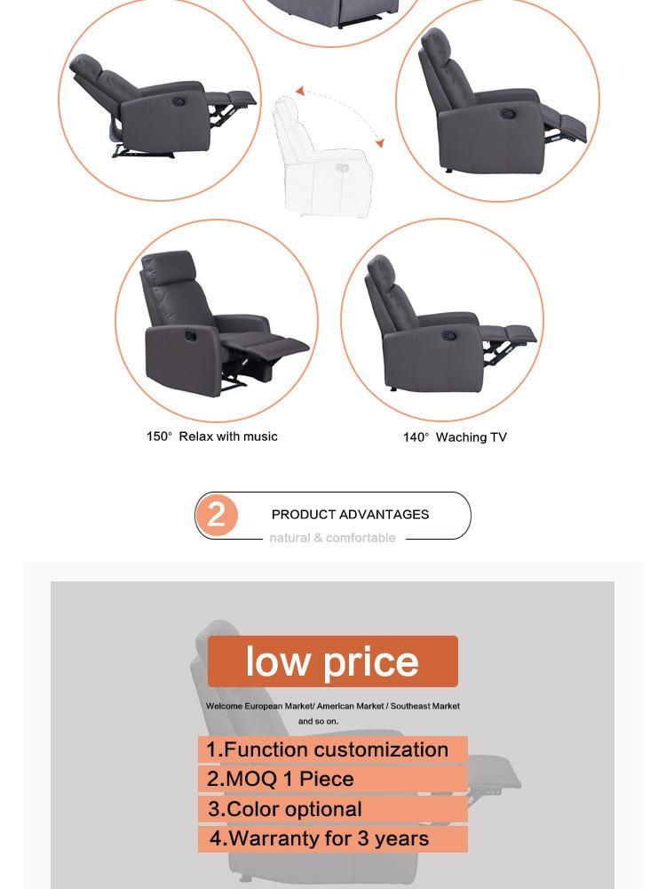 Popular Design Hot Sale PU Leather Single Seat Chair Recliner Sofa