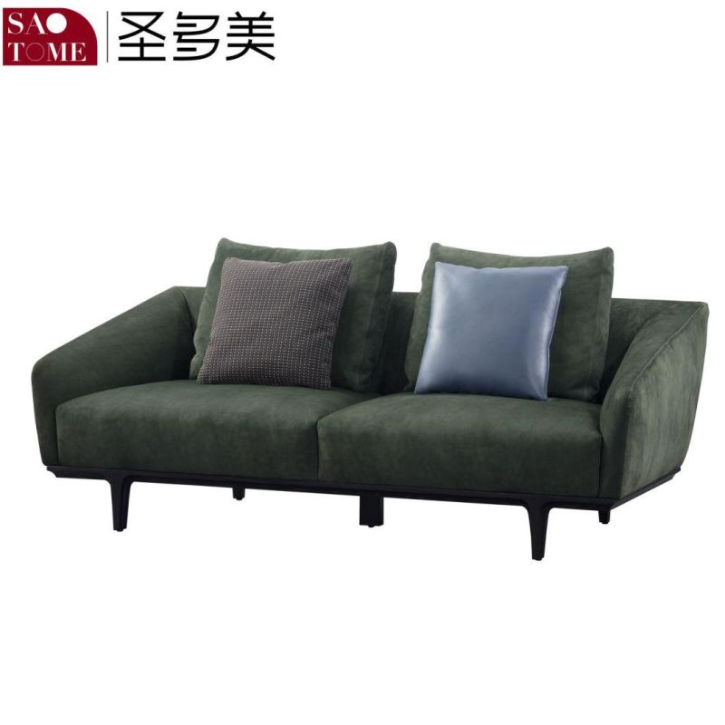 Simple Sofa Small Family Living Room Four Person Novartis Genuine Leather Sofa