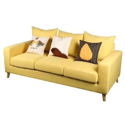 Living Room Yellow Design Big Fabric Corner Sofa