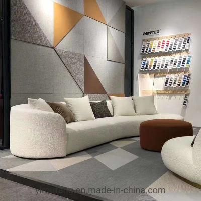 Factory Supply Wool Fleece Fabric Luxury Arc-Shaped Sofa