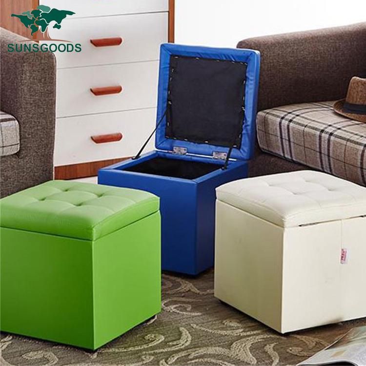Custom Square Storage Ottoman Made in China for Wholesaler