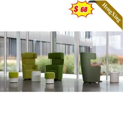 Modern Home Living Room Furniture Sofas Armchair Simple Design Hotel Waiting Room Office Green Fabric Leisure Sofa Lounge Chair