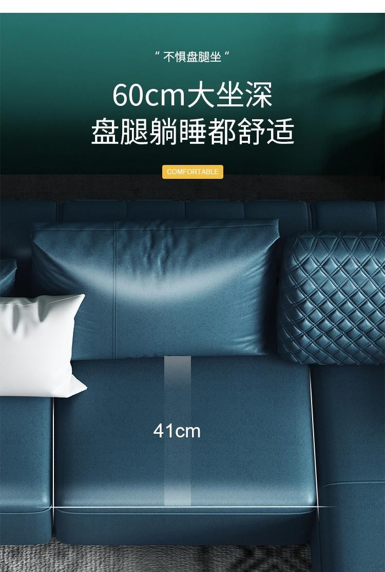 344 Cm Length 4 Seat High Quality Feather Memory Foam Dark Green Fabric Sofa Set with Gold Feet