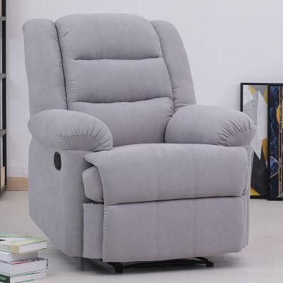 Grey Fabric Living Room Chair Single Seat Leisure Recliner Sofa