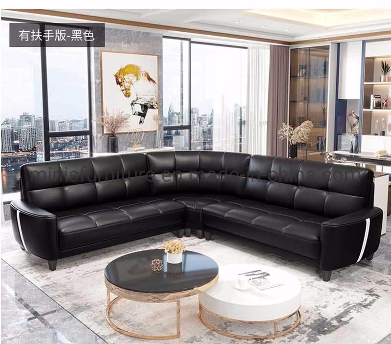 (MN-SF92) Home Modern Simple Comfortable Living Room L Grey Sofa Furniture