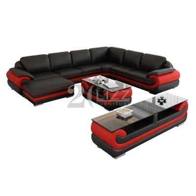 Modern House Furniture Living Room Big Sectional Leather Sofa