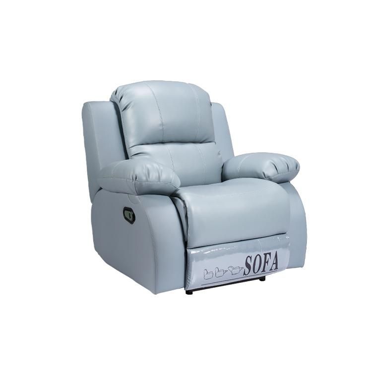 Living Room Wired Remote Control Electric Station Leather Recliner Sofa