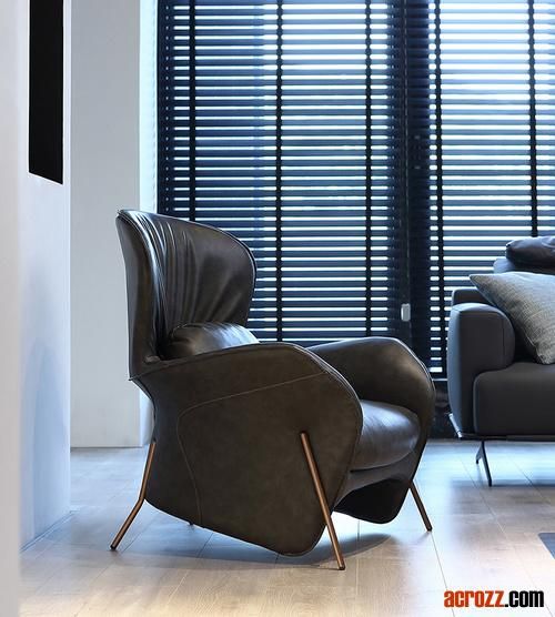 China Modern Design Fabric Lounge Apartment Sofa Chair Original Design Sofa in Vintage Leather Lounge Chair Brunswick Occasional Chair