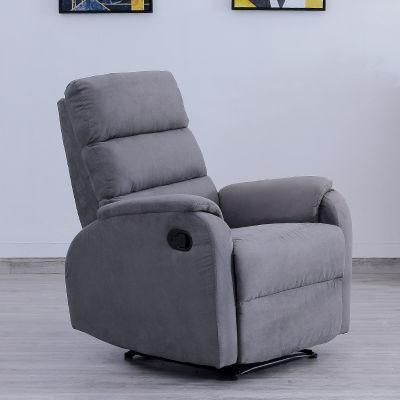 Single Recliner Thick Padded Recliner Sofa in Grey