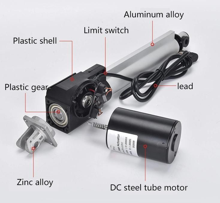 Chinese Manufacturer Universal 1000mm 6000n 12V 24volt Telescoping Recliner Chair Sofa Electric Parts Linear Actuator