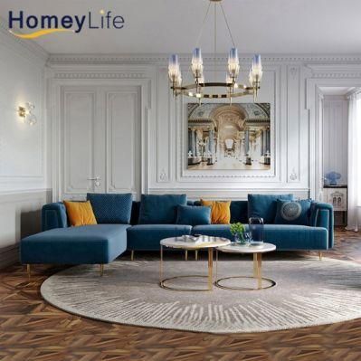 Hotel Lobby Home Furniture Factory Living Room Luxury Velvet Villa Chesterfield Sofa