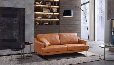 Hot Sale Modern Style Wood Tufted Sitting Room Furniture Couches Leather Sofa