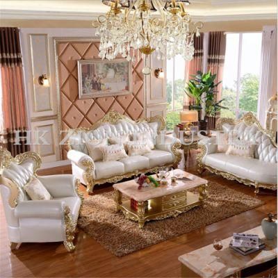 Commercial Royal Sofa Set Antique Sectional European Style Modern Living Room Home Hotel Setting Room Chesterfield Genuine Leather Sofa