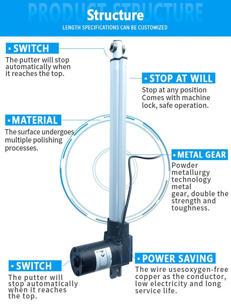 12V Control Valve Electric Linear Actuator for Leisure Sofa