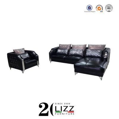 Miami Modern Living Room Furniture Leisure Chesterfield Corner Leather Sofa