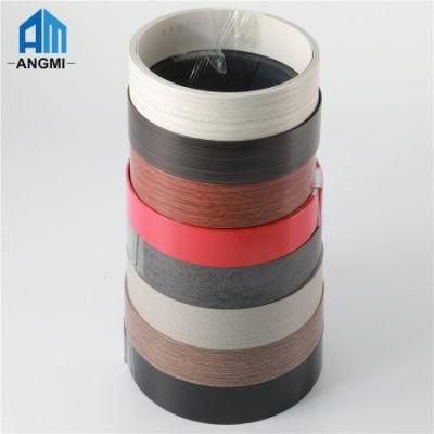 2021 High Quality Furniture Accessories Flexible Wood Grain Kitchen Cabinet PVC Edging Strip