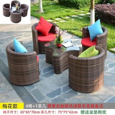 Outdoor Furniture Sofa Combination Chair Courtyard Rattan Weaving
