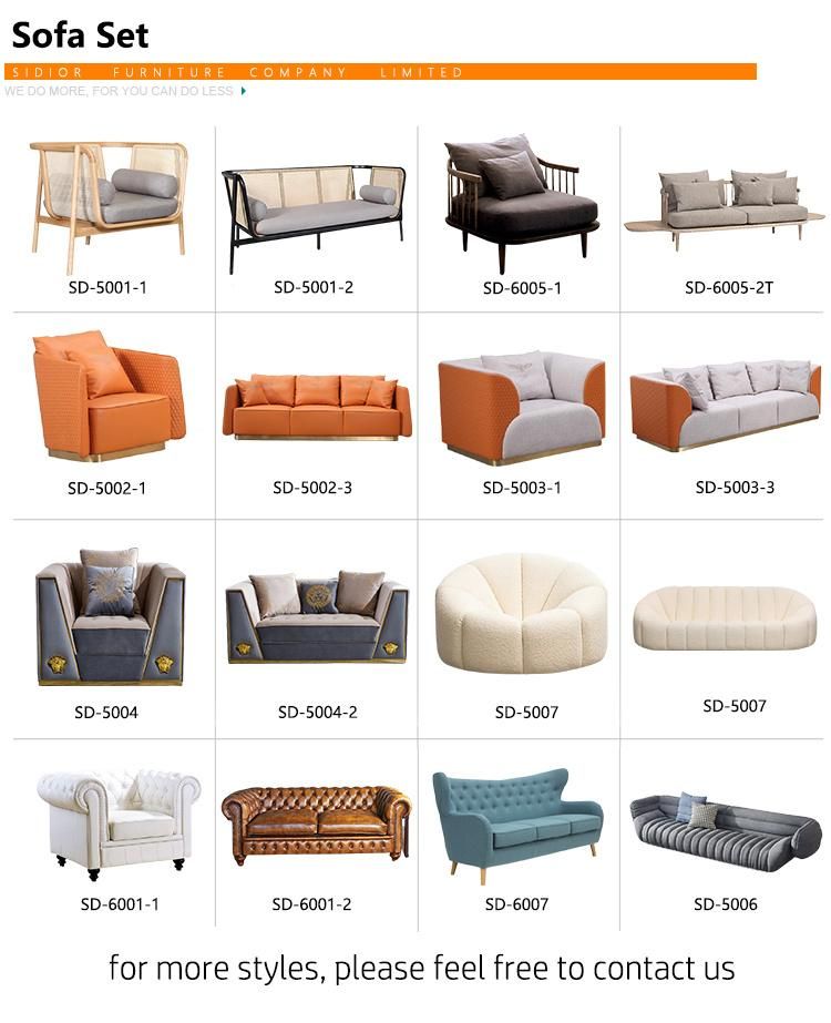 Living Room Furniture Wooden Legs Blue Fabric Upholstered Couch Sofa