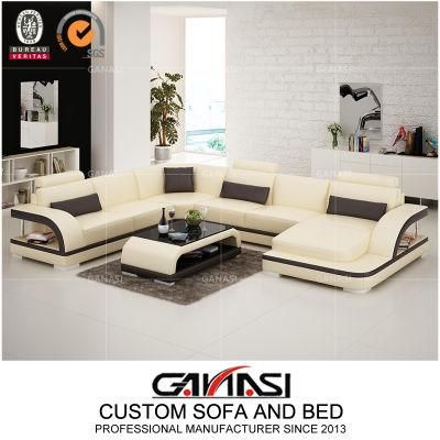 Bigsize U Shape Top Leather Sofa Furniture for Living Room