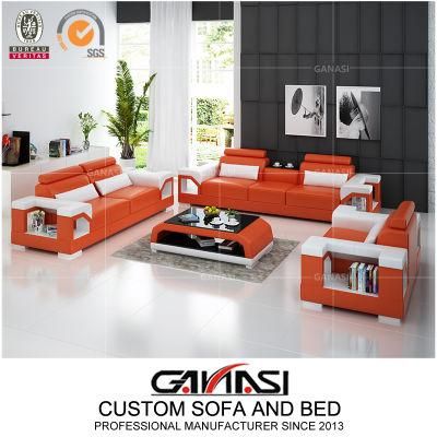 English Style Sofa Furniture Set with Side Shelf 1+2+3