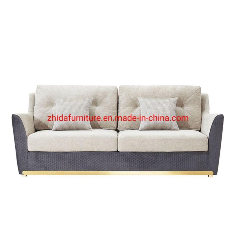 Home Furniture Living Room Leather Fabric Reception Area Sofa