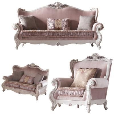 Living Room Furniture Classic Fabric Sofa Set with Side Stool and Coffee Table in Optional Sofas Color and Couch Seat