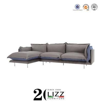 Modern Living Room Furniture Hotel Reception Leather Sofa