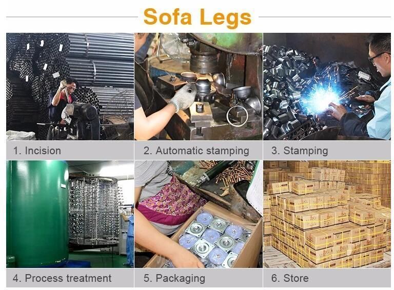 Factory Supply Golden Metal Furniture Sofa Legs and Hardware