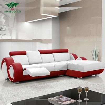 Luxury Classic European Lounge Leather Leisure Wood Frame Living Room Furniture Sofa