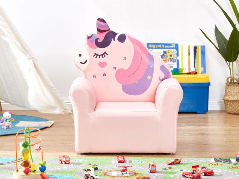 Children Furniture Kids Sofa, Living Room Baby Sofa, Leather Sofa, Day Care Center Sofa, Reading Area Kindergarten Single Sofa,