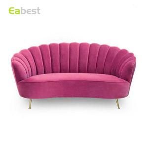 European Leisure Home Living Room Hotel Lobby Furniture Velvet Corner Sofa