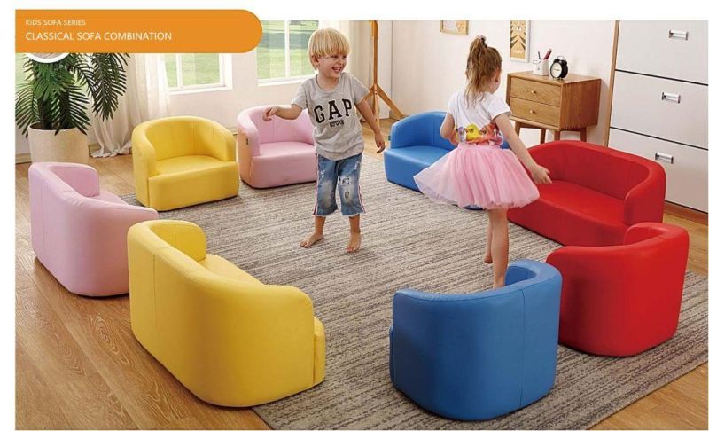 Leather Single Seat Sofa, Cartoon Decoration Sofa, Children Chair Sofa, Kindergarten Furniture Sofa, Single Seat Sofa