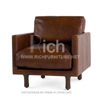 Living Room New Design Leather Sofa (1 seater)