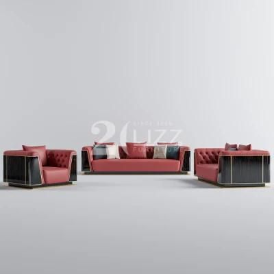 Marble Sofa Around Contemporary European Style Upholestery Hotel Furniture Living Room Genuine Leather Sofa