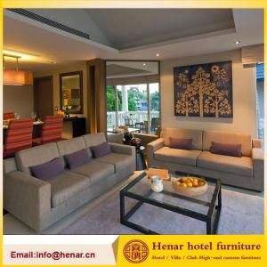 Custom Made Ritz-Carlton Urban Gray 5 Star Hotel Bedroom Sofa