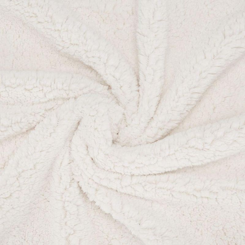 Sofa Warm Milky Plush Blanket Stripe Faux Fur Blanket Cozy Faux Fur Bedding Blankets