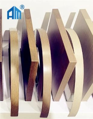 PVC Wood Grain Customized Edge Protection Strip Banding Tape Furniture Preglued Edge Banding