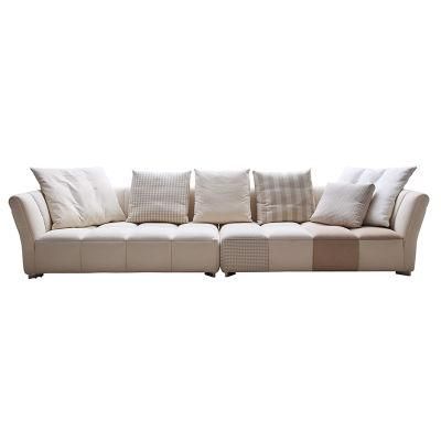 High-End Classic Modern Feather Down Filling Sofa Couches Italian Style Contemporary L Shape Sectional Sofas 4/3 Seaters Available for Villa