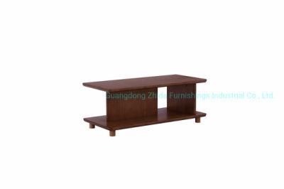 Wooden Coffee Table Sofa Side Table Walnut Veneer