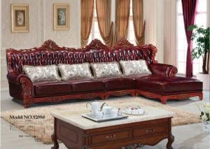 New Classic High Quality European Style Genuine Leather Sofa (A36)