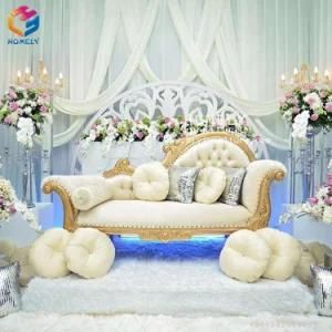 Comfortable Luxurious Wedding Banquet Household Velvet/Leather PU Custom Made King Throne Sofa for Home Party Hotel Love Seat