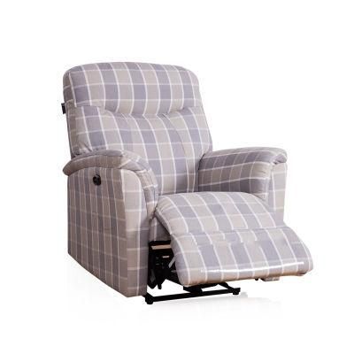 Elegant Fashion Plaid Fabric Sofa Living Room Sofa Manual Recliner Sofa Leisure Single Oneseat Sofa Home Furniture