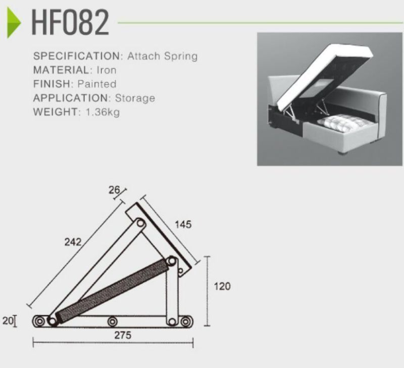 Functional sofa bed folding mechanism sofa storage hinge